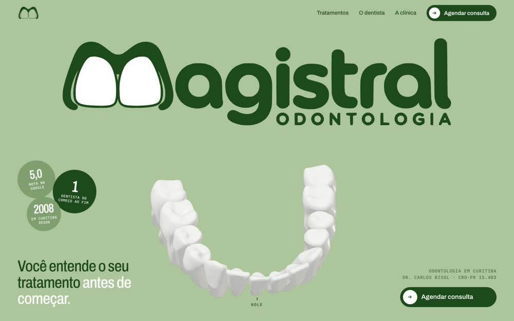 Logo final escrito pela caneta, no verde forte.